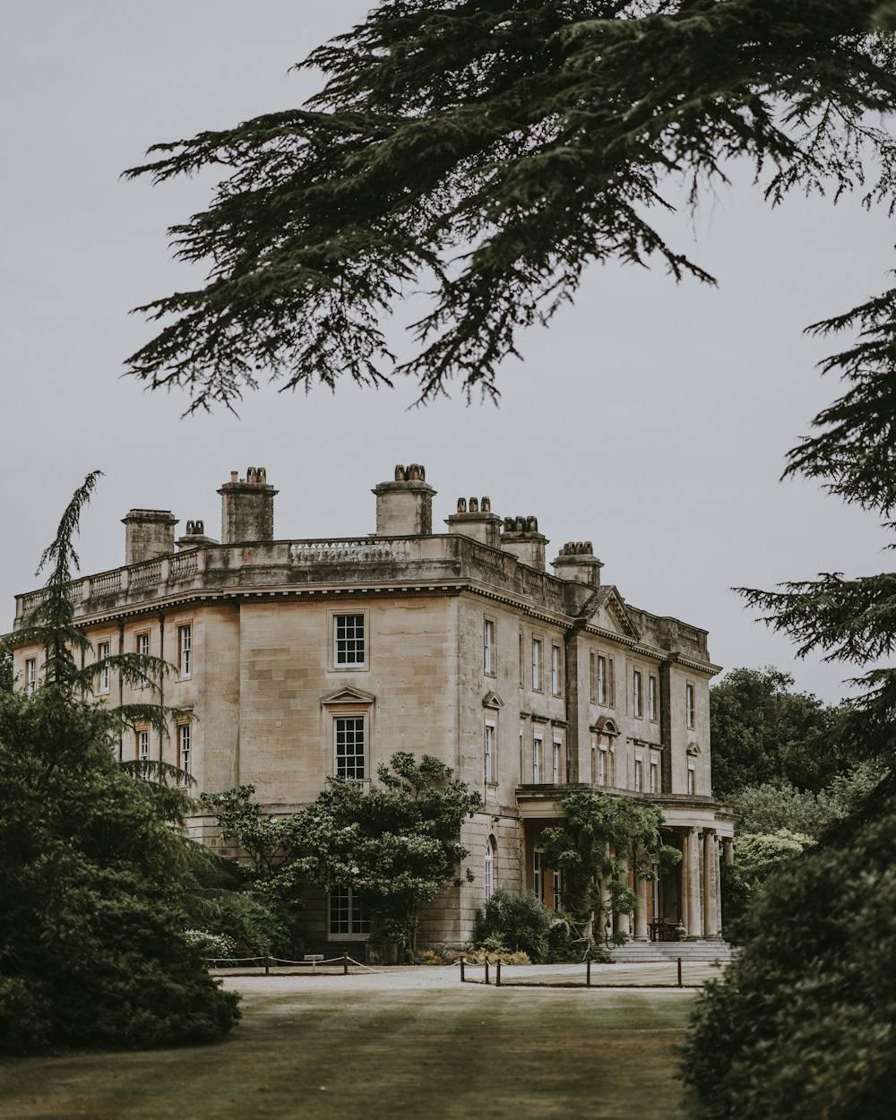 A marquee on an English manor lawn